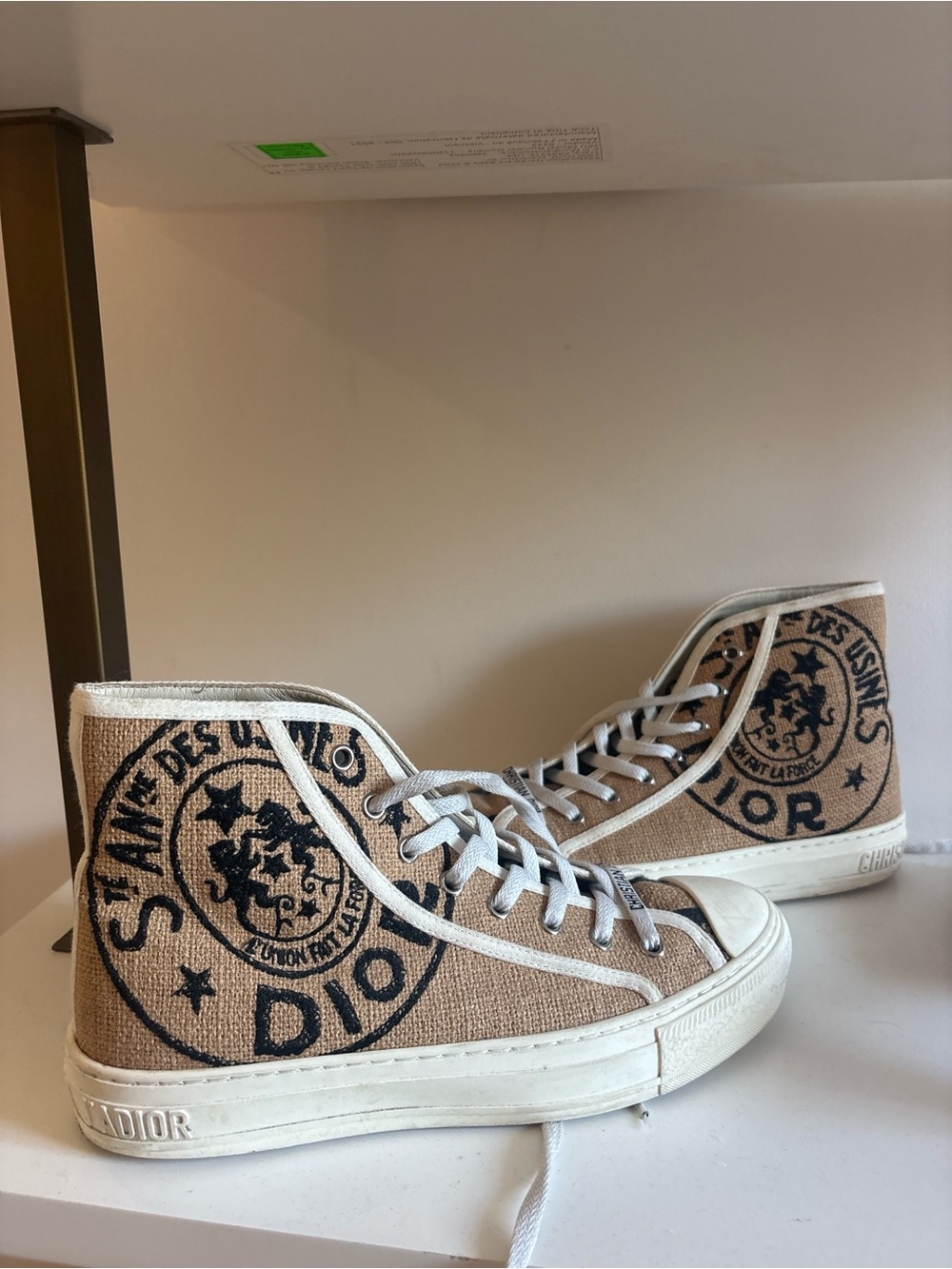 Dior Women High-Top Sneakers in Beige